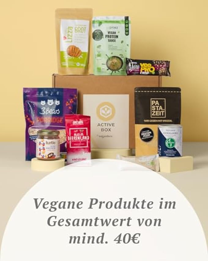 Vegan Box Highlight Box Active, Fitness Geschenk Set mit gesunden und veganen Snacks und Foodtrends gO22TDQu
