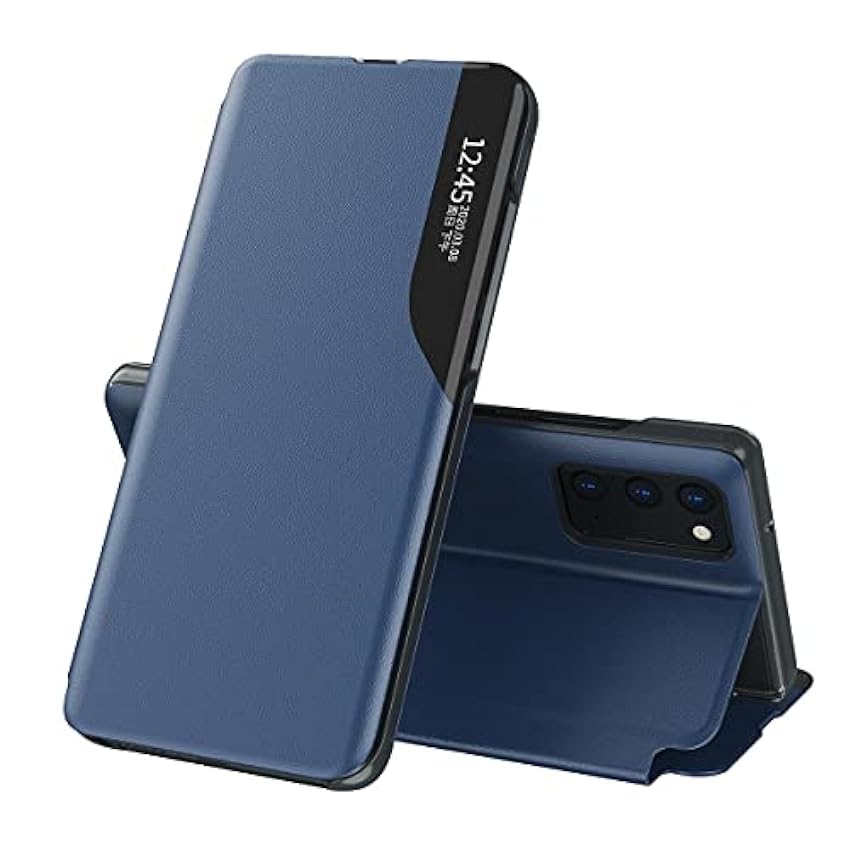 Oihxse Inteligente Ventana Lateral Funda Compatible con Samsung Galaxy A51 5G, Magnético Flip de Cuero Cáscara, con Ventana Visible Antichoques Anti-rasguños Protección Case M7JS2yZz