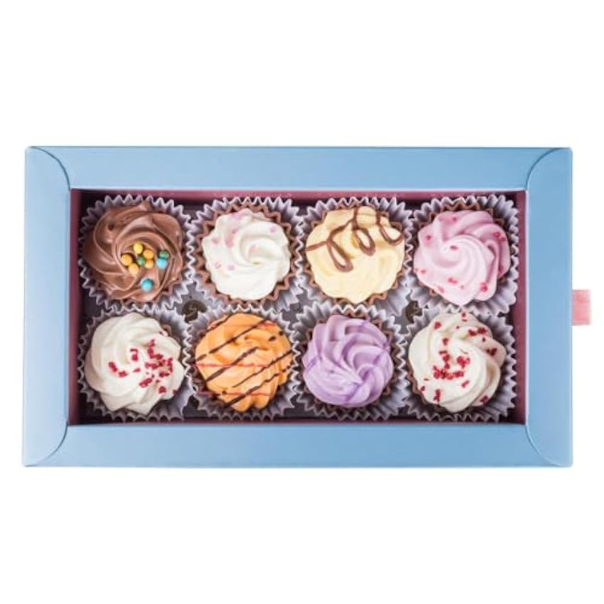 8 Chocolates en forma de Cupcakes - Cumpleaños | Chocolates especiales y lujosos | Chocolate | Regalo | Idea de regalo | Mujer | Hombre | Padre | Madre | Abuela Abuelo otrtmLvy