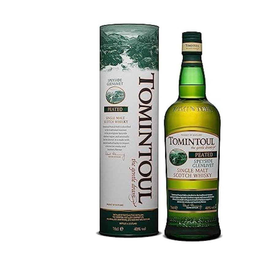 Tomintoul Single Peated Malt WITH A PEATY TANG 40% Vol. 0,7l in Giftbox ploVDd3T