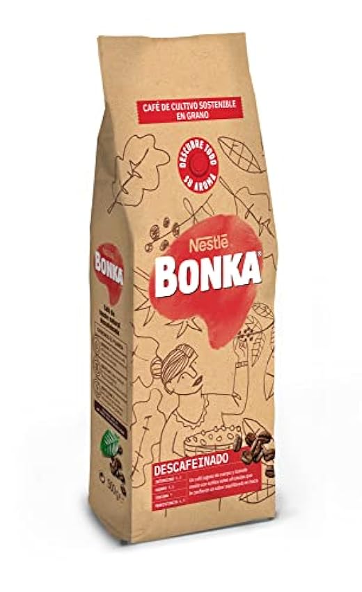 BONKA Café Tostado Grano Descafeinado 500g - 10 paquetes & Café Grano Natural 500g - 10 Paquetes fsF60l0l