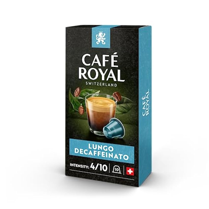 Café Royal Lungo Decaffeinato - Cápsulas para cafetera 