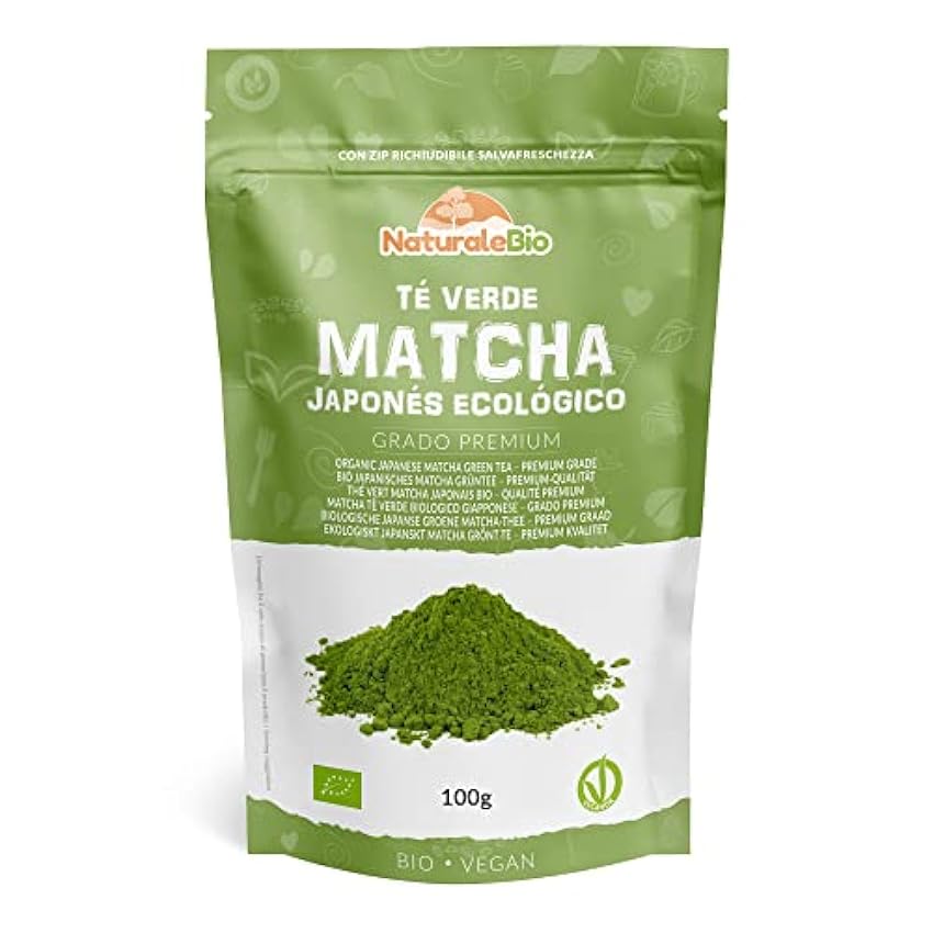 Té Verde Matcha Orgánico en Polvo - Grado Premium - 100
