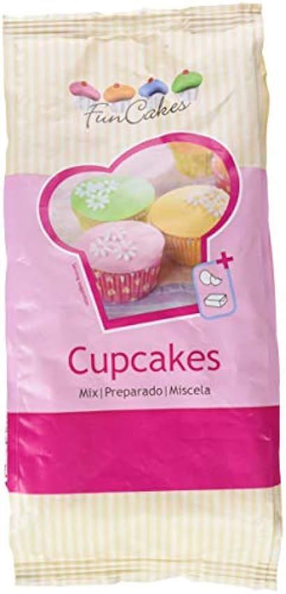 FunCakes Preparado para Cupcakes Esponjosos, Jugoso sabor a Vainilla Suave, 1k, FC38162 H1QkeRCR