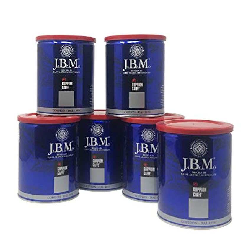 Goppion Caffè - 6 latas de café molido de 250g - JA.BL.MO. Jamaica Blue Mountain - Molido 1500g PMauT6SP