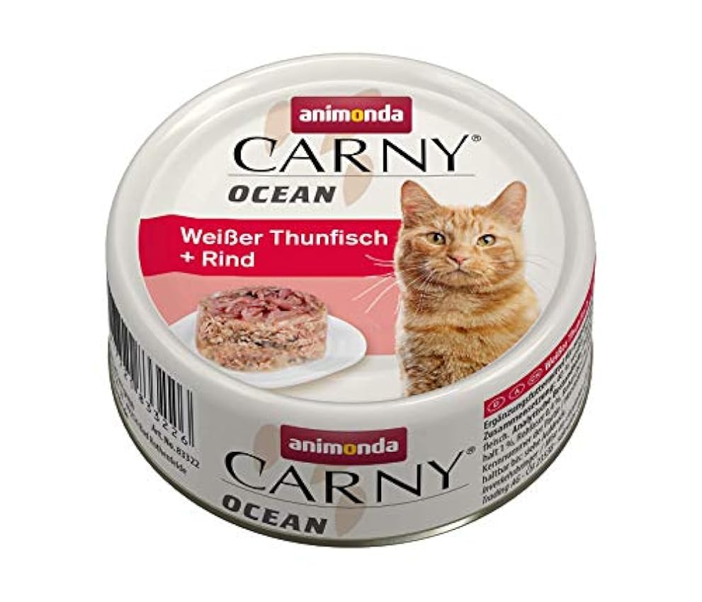 Comida para gatos animonda Carny Ocean, comida húmeda para gatos, atún claro + vacuno, 12 x 80 g MwPEhQ2Z
