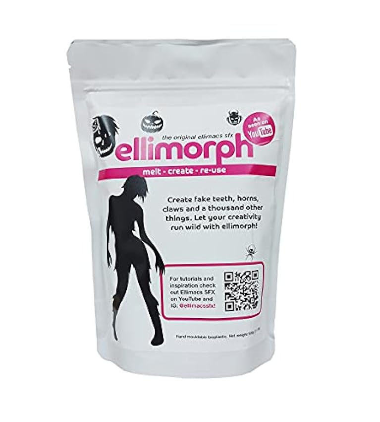 Ellimorph pellets bioplásticos moldeables a mano, color blanco, 1 lb mI37DlKN