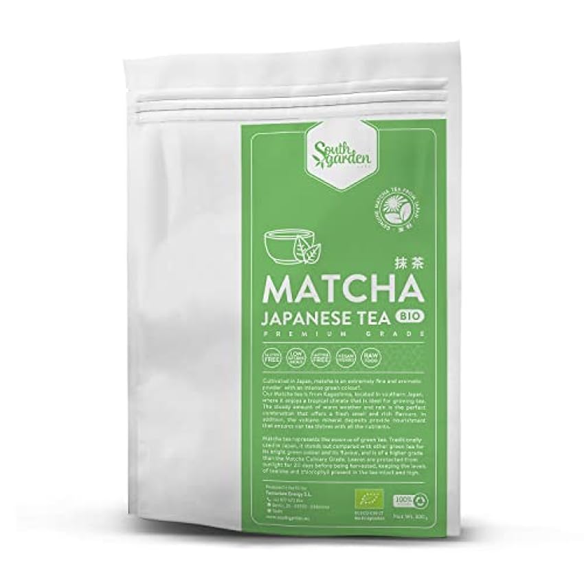 South Garden - Organic Matcha Green Tea Powder, Premium Grade, Vegan, Gluten Free, Dairy Free, No Added Sugar, 300 g mzQYgCLd