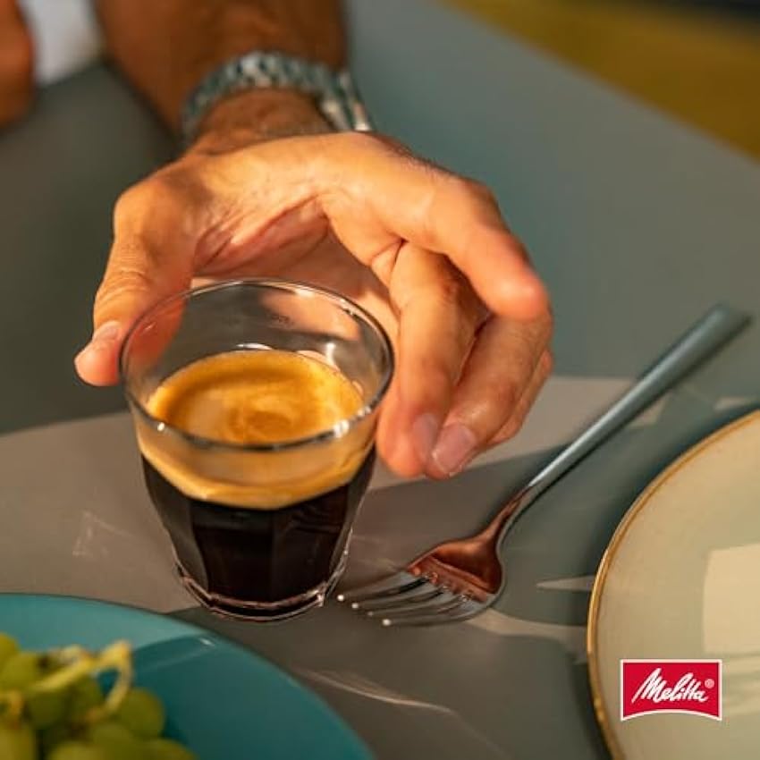 Melitta Granos de café enteros, 100 % arábica, sabor intenso y picante (grosor 4-5, Espresso BellaCrema 1100 g) gWF0SCjE