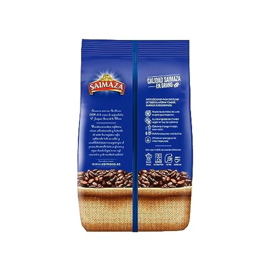 Saimaza Café en Grano 100% Natural | 500g x 8 unidades mFzBniZT