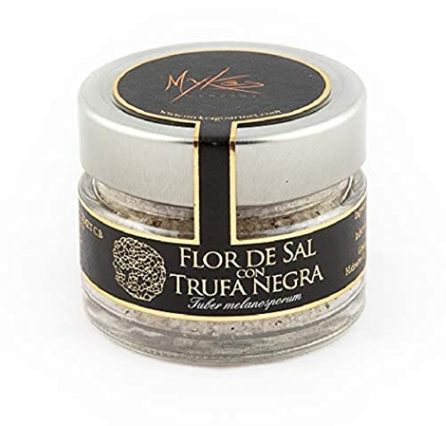 Mykés Gourmet Flor de Sal Ecológica con Trufa Negra, 100g, 1 unidad hQTErqns