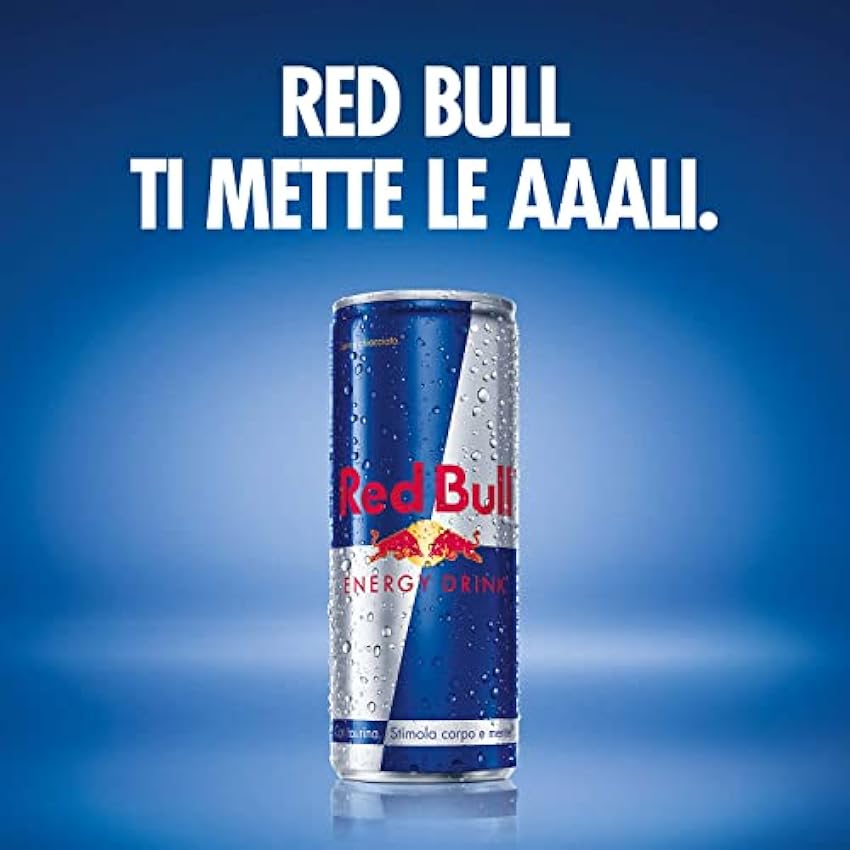 Red Bull Bebida energética sin azúcar, 250 ml, 24 Unidades (Paquete de 1) & Bebida Energética, Regular - 24 latas de 250 ml. - Total 6000 ml. jlBovQf9