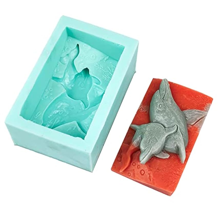 Moldes de silicona para fondant de delfín, hechos a man
