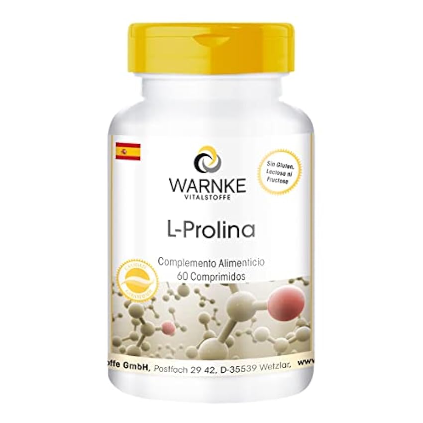 L-Prolina 500mg – Vegana – 60 comprimidos | Warnke Vita