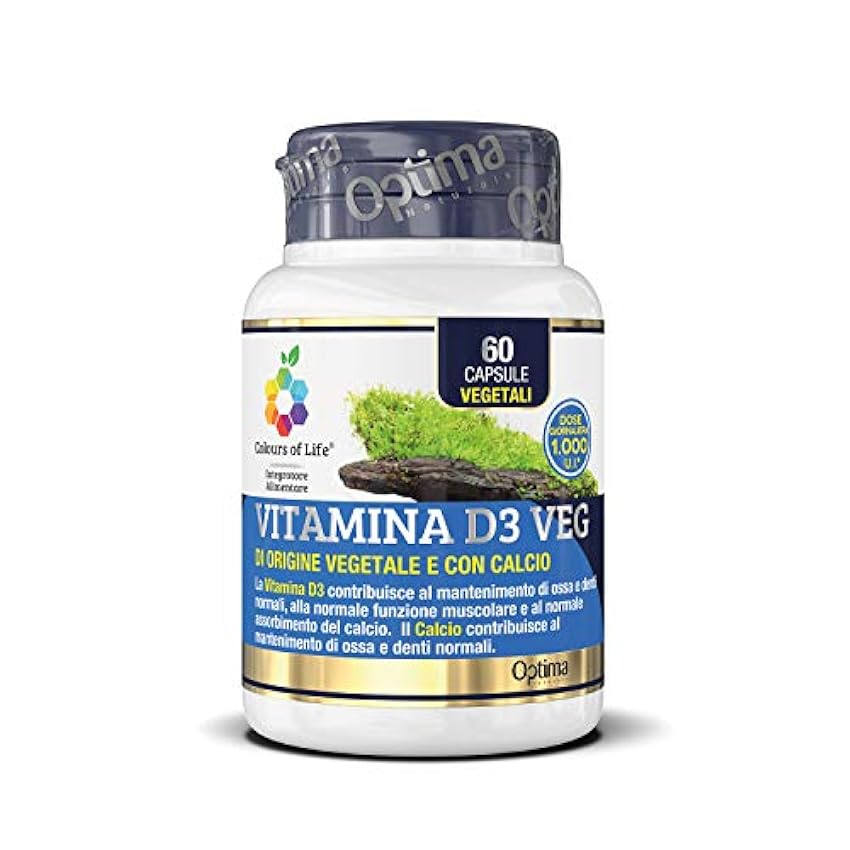 Colours of Life Colours Of Life Vitamina D3 Vegana. Vitamina D3 Vegetal Con Calcio 30 g lU99vmyR