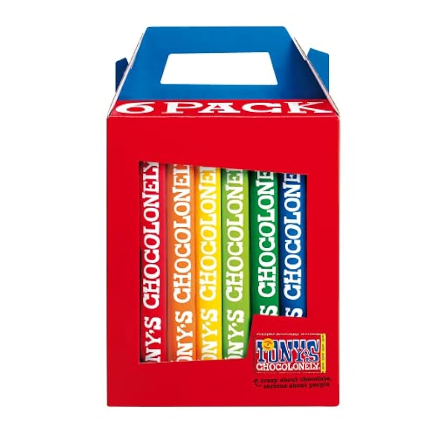 Tony Chocolonely Chocolate Rainbow Pack (6 barras de 180 g) geqNh2U4
