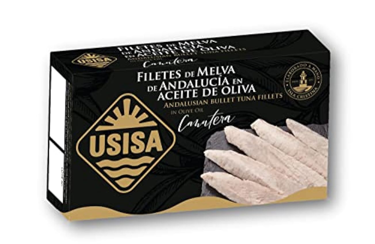 Filetes de Melva Canutera de Andalucía en Aceite de Oliva - Pack de 5 Latas x 120g - USISA - Conserva de Pescado Gj22YaqF