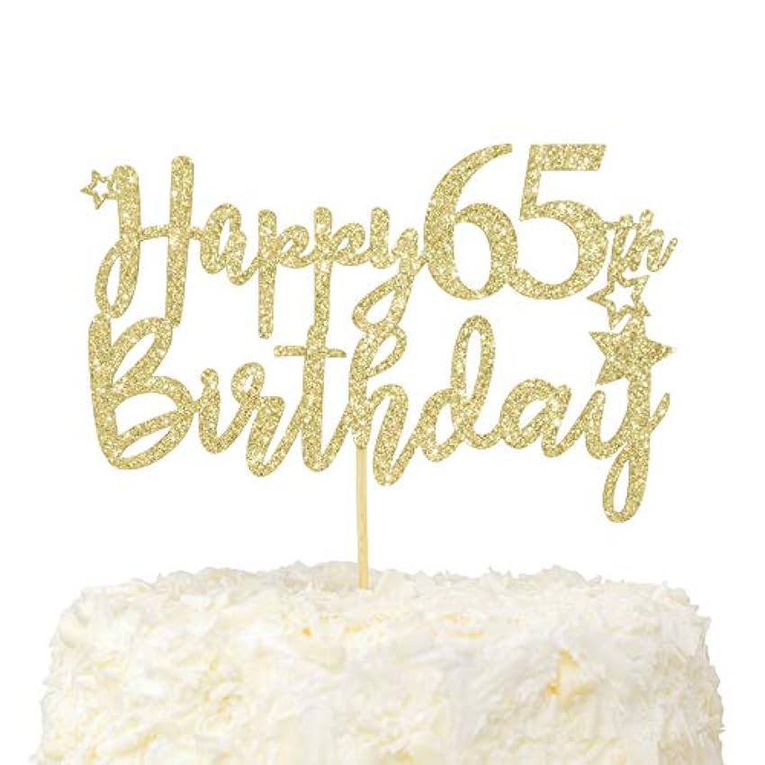 LOVENJOY Happy 65th Birthday Cake Topper 65 y Fabuloso 