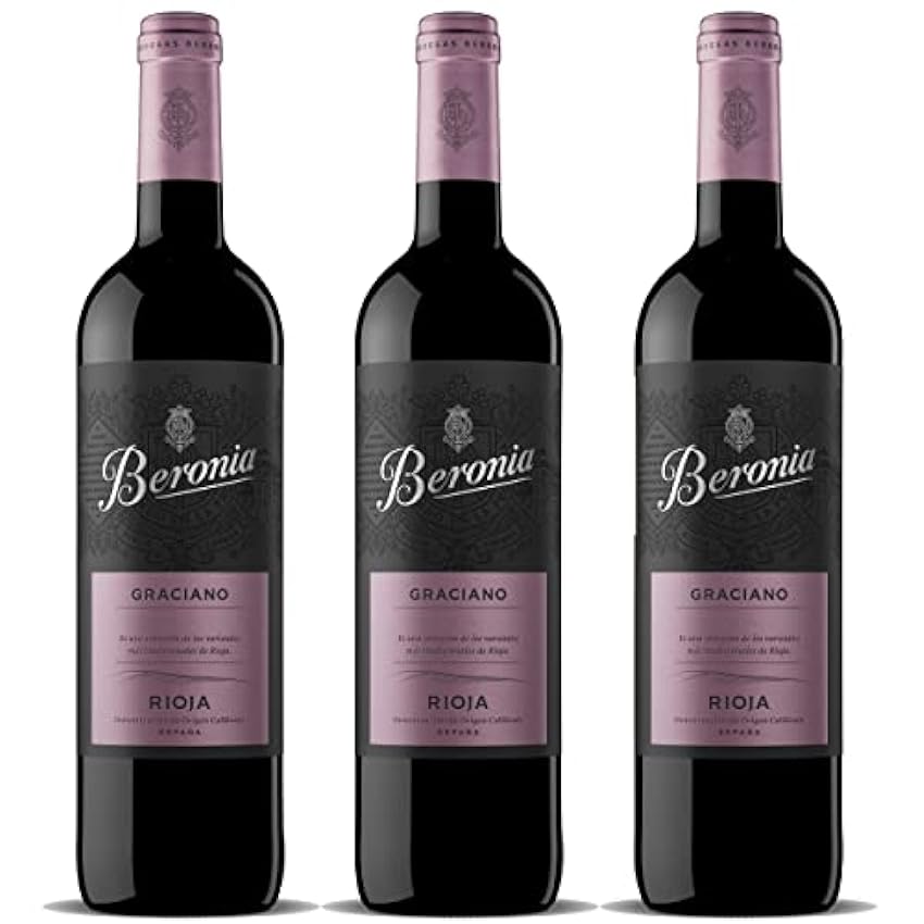 Beronia Graciano - Vino D.O.Ca. Rioja - 3 Botellas de 7