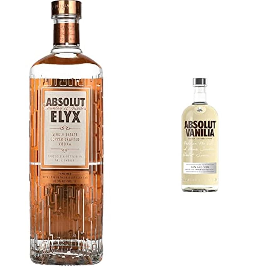 Absolut Elyx Vodka Premium - 1000 ml & Vodka Vanilia - 1000 ml jhNQnXtb