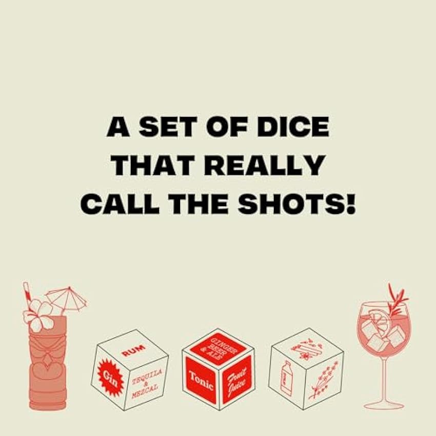 Cocktail Dice: Liquors, Mixers, and More   Novelty Book – 30 abril 2024 MSGn2REH