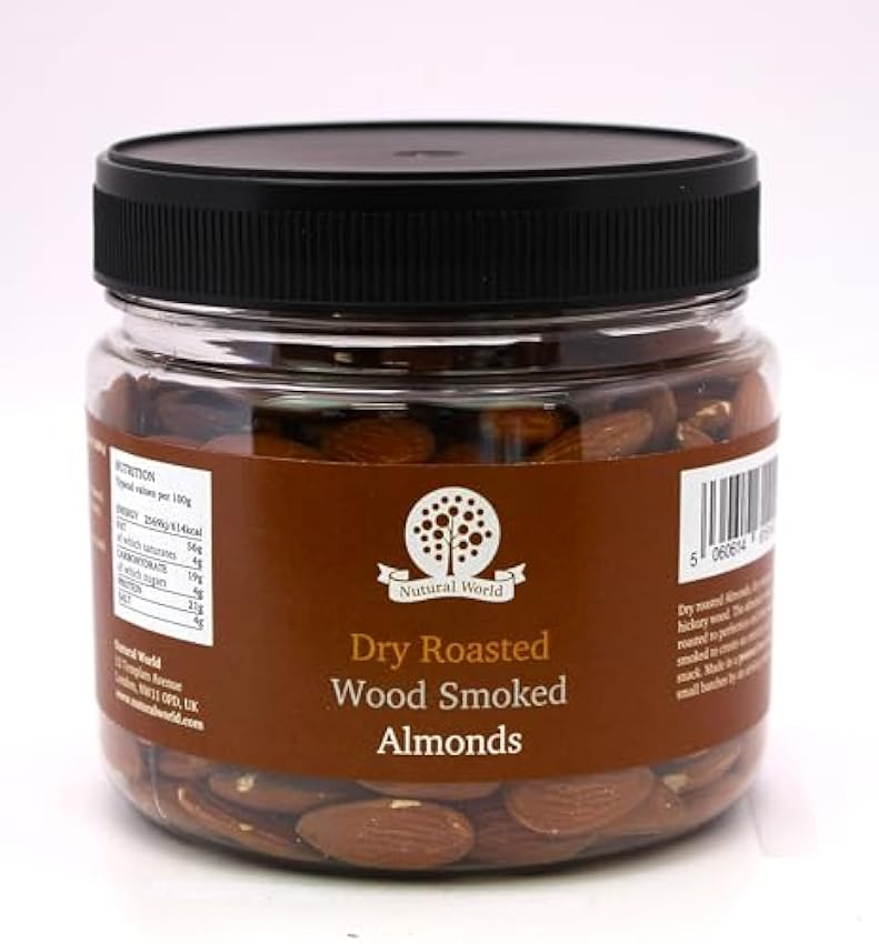 Nutural World - Dry Roasted Wood Smoked Almonds - Unsal
