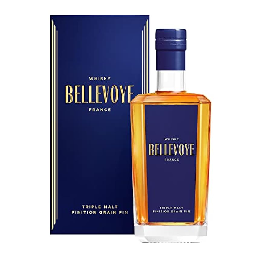 BELLEVOYE - Whisky Triple Malt - Whisky Francés Bellevoye Bleu - Medalla de Oro 2022 Global World Whisky Masters - 40% De Alcohol - 100% Origen Francia - 700 ml I5Xci6TD