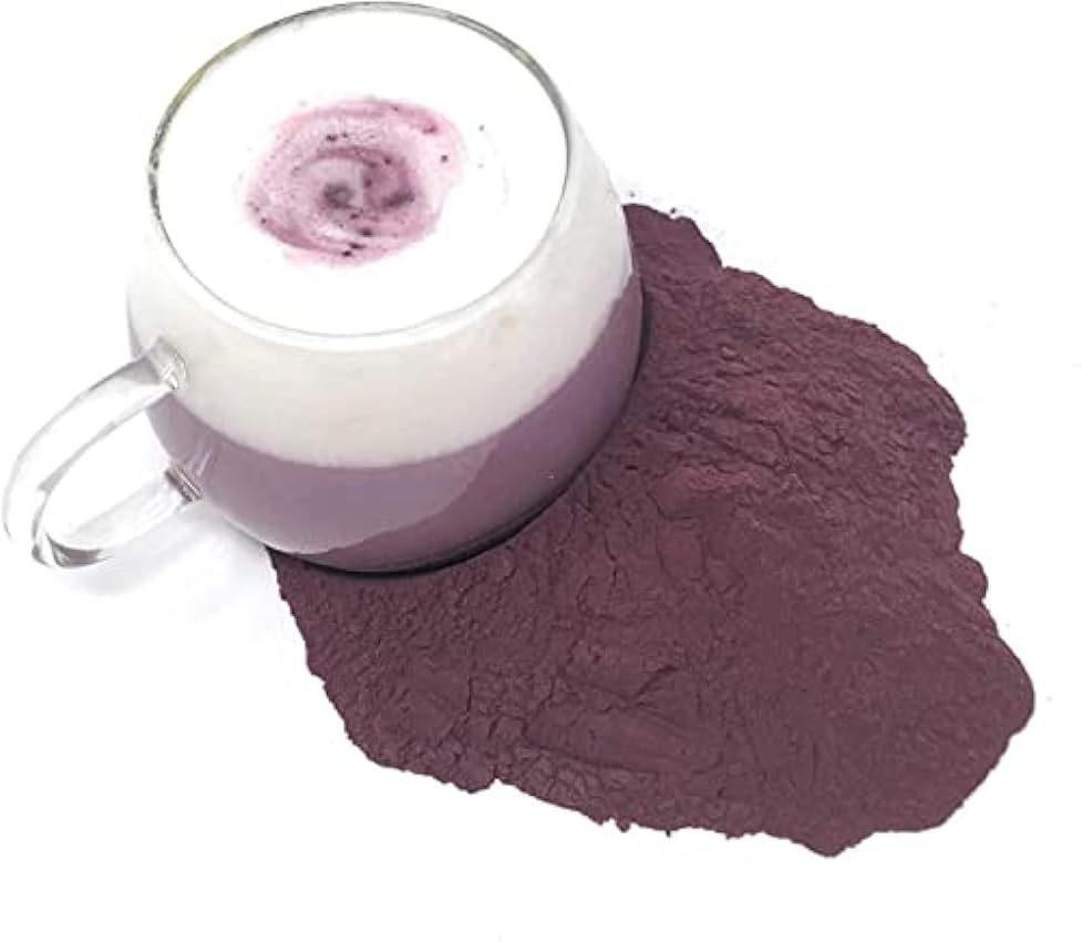 Polvo De Taro Púrpura - Naturalmente Tiñe Los Alimentos De Color Púrpura - Peso Neto: 75g - Tinte Violeta Para Helados, Yogurt Congelado, Batidos Y Té De Burbujas gO5eqCfv