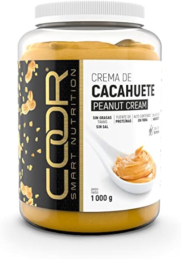 COOR - Crema de Cacahuete 100% - 1 kg - Fuente de Prote