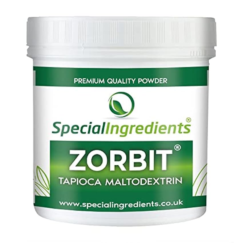 Special Ingredients Zorbit - maltodextrina derivada de la tapioca - Vegano, sin OGM, sin gluten - Contenedor reciclable. (250) m5oFlo8j
