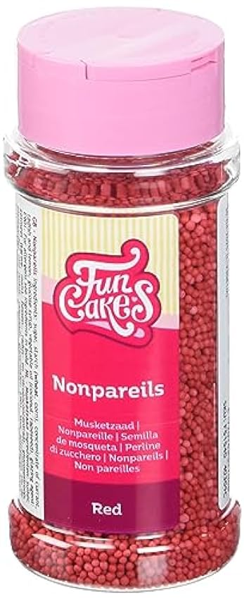 FunCakes Nonpareils Rojo: Cake Sprinkles, gran sabor, p