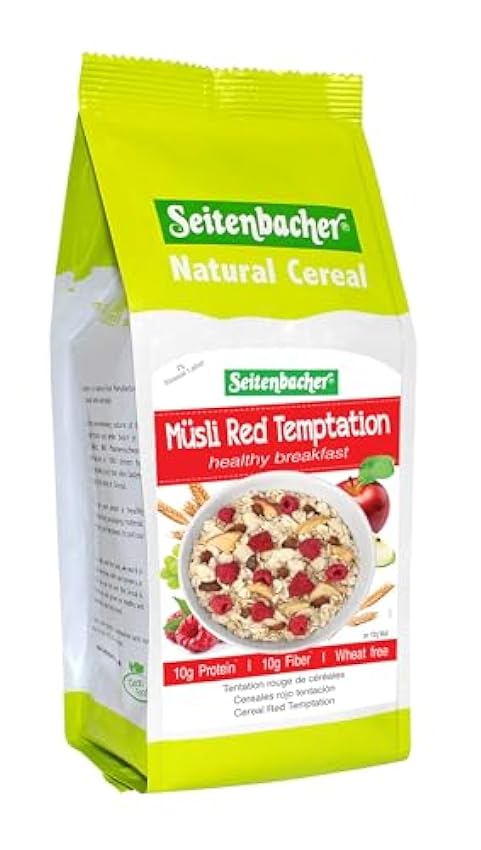 Seitenbacher Muesli Cereal #2 – Red Temptation con Frambuesas Liofilizadas - 100% Natural hSmosRFv