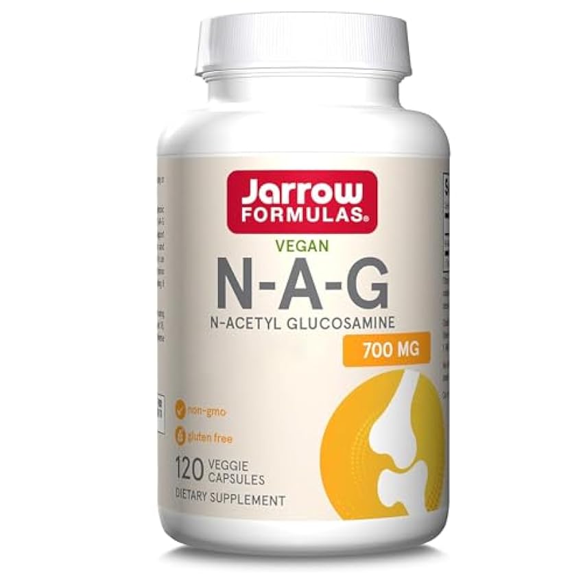 Jarrow Formulas, N-A-G (N-Acetil-D-Glucosamina), 700mg, 120 Cápsulas veganas, Probado en Laboratorio, Sin Gluten, Vegetariano, No GMO OKoVpuCY