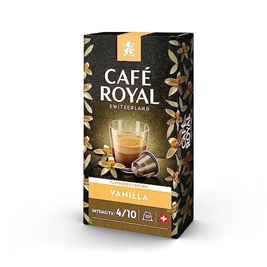 Café Royal Hazelnut Flavoured 100 Cápsulas para cafetera Nespresso - Intensidad 4/10 - Certificado UTZ Cápsulas de café de aluminio HNSVjLRA
