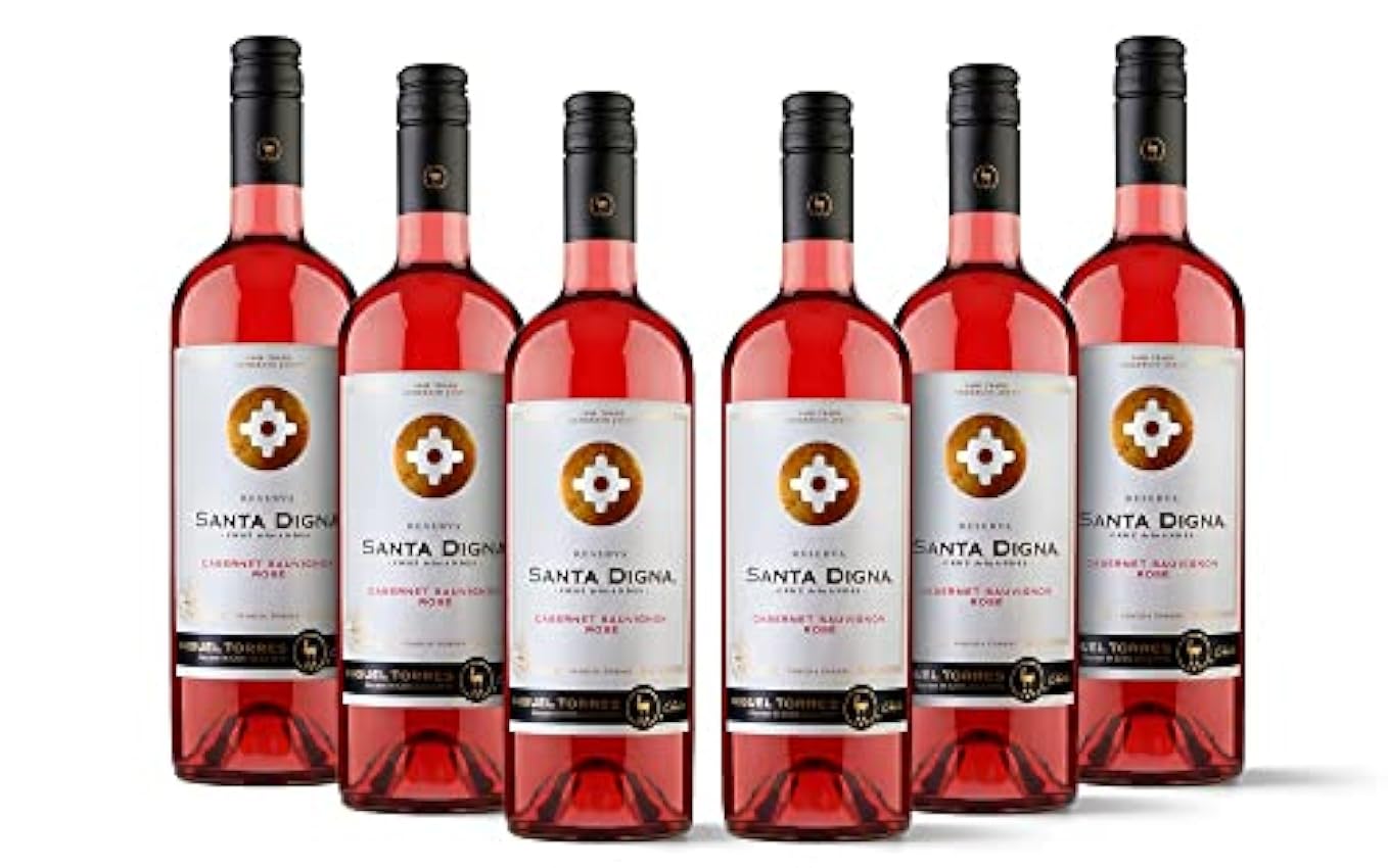 Miguel Torres Chile Santa Digna Rosé, Vino Rosado - 6 botellas de 75 cl, Total: 4500 ml HvtllH0R