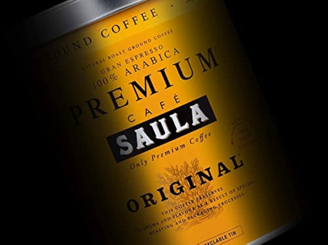 Café en grano Saula, Pack 2 botes de 500 gr. Premium Original 100% arábica mRPPZJq4