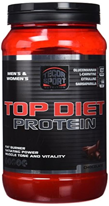 Tegor Sport Top Diet Protein Complemento Nutricional, Negro Y Rojo, Chocolate, 750 Gramo ojC5y1HB