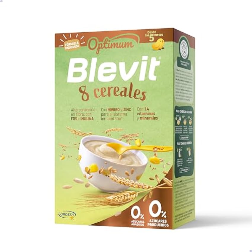 Blevit Optimum 8 Cereales - Papilla para Bebé con 92% d
