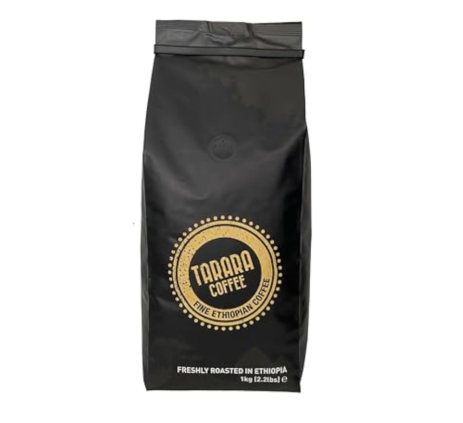 Tarara Coffee - Café en Grano Premium - 100% Arábica Puro Etiopía - Tostado Artesanal Medio-Oscuro - Rico y Aromático - 1Kg Pb6TPGaP