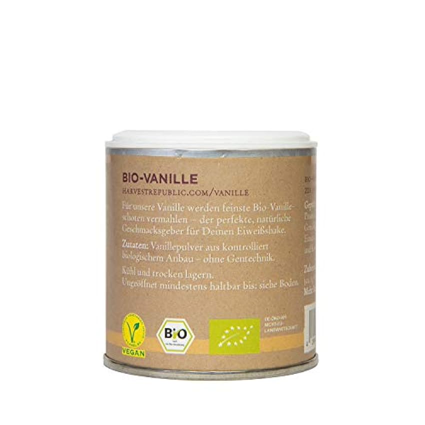 Harvest Republic bio de polvo de vainilla, 25 g, para superalimentos Batidos y batidos, Organic Food, Vegano) GZsS3cyo