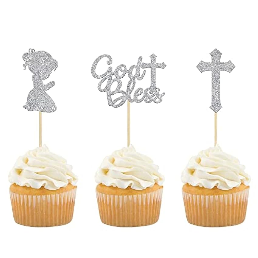 Gyufise 24 piezas de decoración para cupcakes con purpu