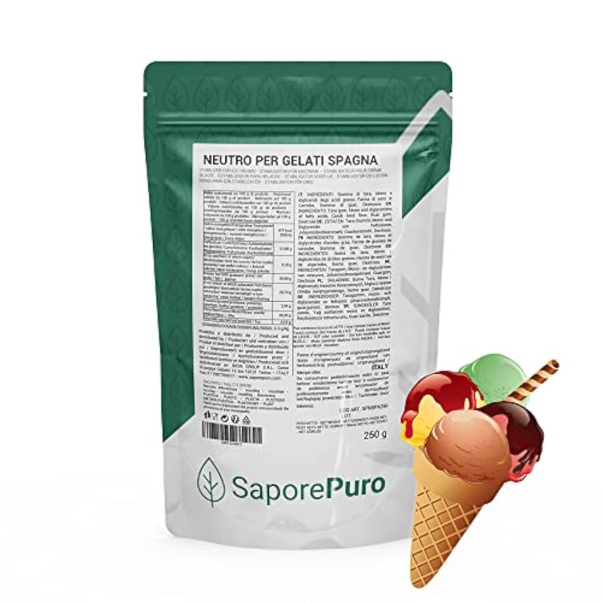 Saporepuro NEUTRO ESTABILIZANTE para helados y sorbetes (S) con emulsionante - 250 GR kjVZtQ0Z