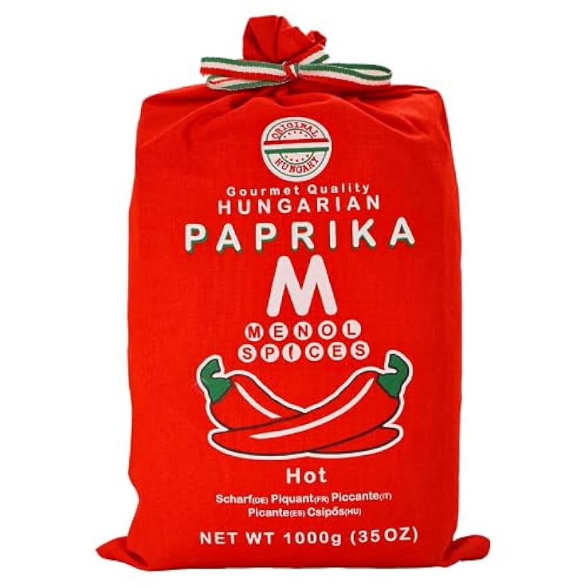 Menol Spices Auténtico Pimentón Húngaro en Polvo (Picante, 1000g) KHdaMKGe