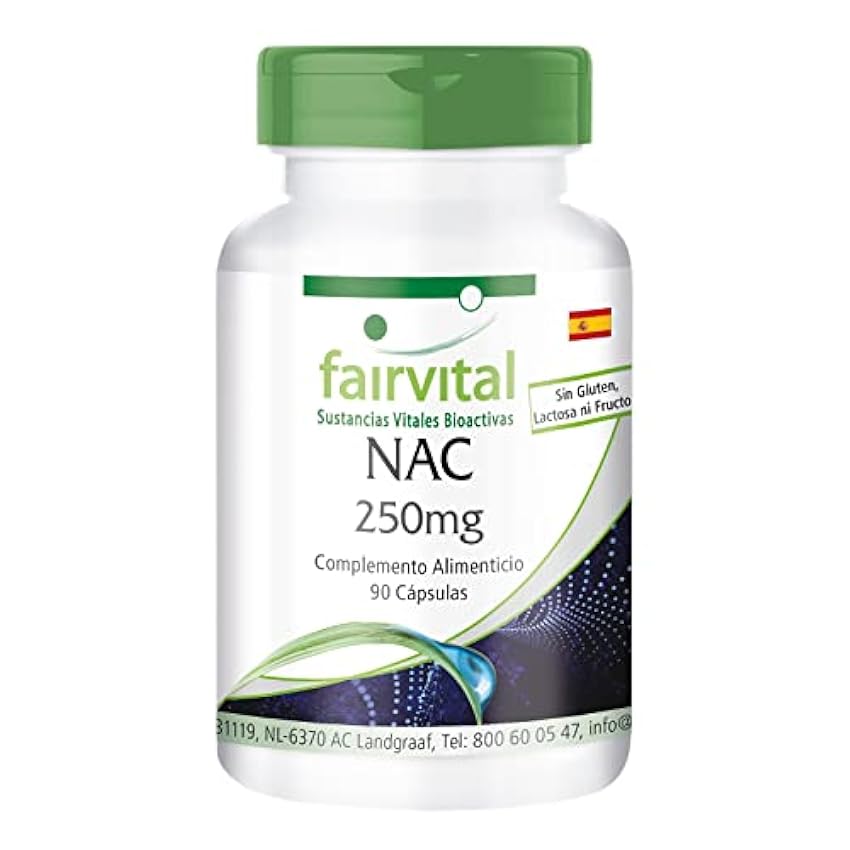 NAC 250mg - N-Acetil-Cisteína - Aminoácido - 90 Cápsula