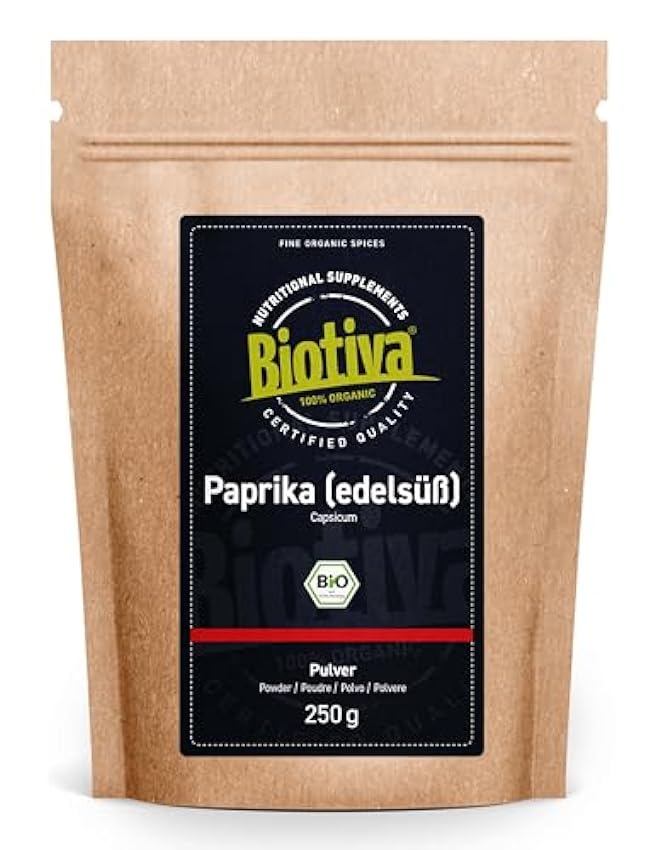 Biotiva Pimentón dulce orgánico molido 100g - polvo de 
