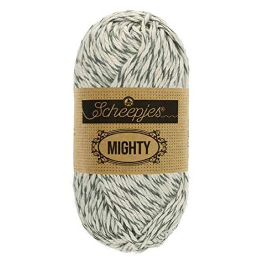 Scheepjes Mighty Yarn, Mezcla de algodón, 753 Glacier, 1x50g NcIiig8P