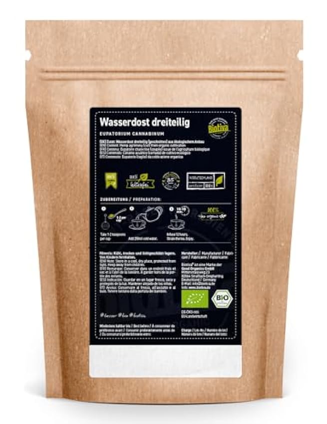 Biotiva Polvo de astrágalo de agua de tres partes 100g- corte - Té de hierbas - Cáñamo de agua - Eupatorium - embotellado y controlado en Alemania (DE-ÖKO-005) kQKgYEQy