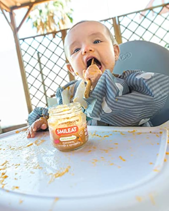 Smileat - Tarritos Ecológicos de Guisito de Alubias, Ingredientes Naturales, para Bebés desde 6 Meses, Sano y Saludable, sin Gluten - Pack de 12 Tarros x 230 g = 2760 g OzjErOzs