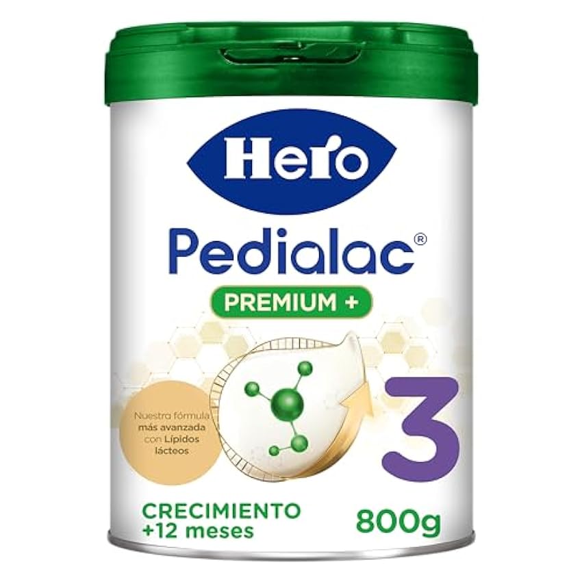 Hero Baby Pedialac 3, Leche infantil de crecimiento 800g, contribuye al crecimiento y desarrollo óptimo de tu bebé, a partir de 12 meses. n3xeDJLb