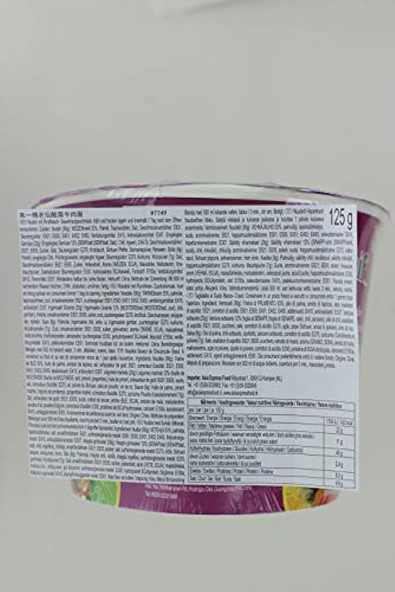 Tongyi Fideos instantáneos con chucrut de ternera paquete de 12 x 125 gr 0.125 ml - Pack de 12 HrfOEDTE